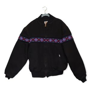CARHARTT Aztec vintage (90's) strip canvas bomber jacket black JR035 X-LBlack